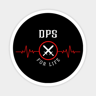 DPS for Life Heartbeat ECG Heart Line Design Roleplaying Game DPS Class Magnet